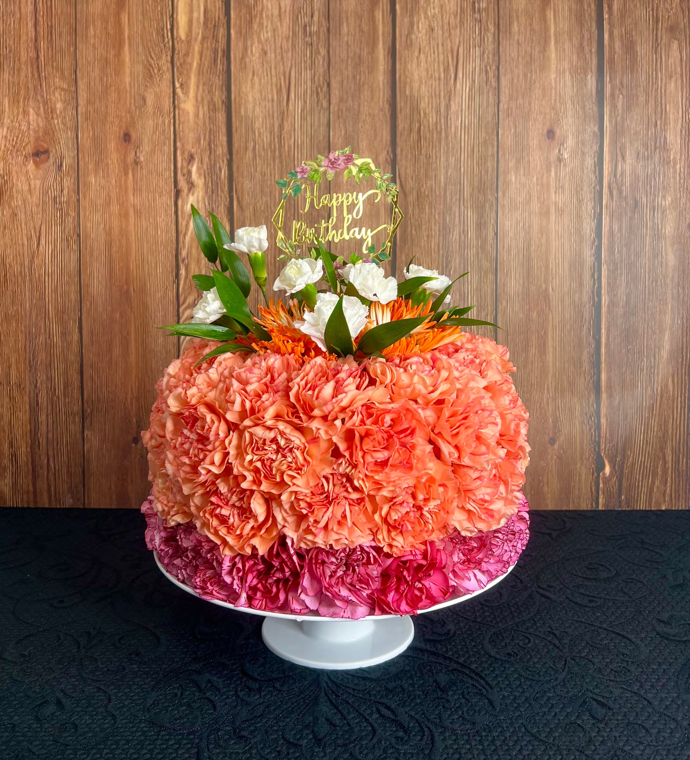 Birthday Cake of Flowers  Same Day Florist Delivery